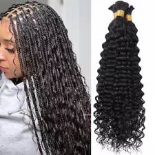 Micro Braiding Human Hair Bulk Deep Wave Malaysian Braids Hair No Weft 100g