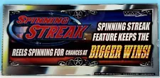 WMS SPINNING STREAK JOHN WAYNE BB1 Bluebird Slot Machine Belly Glass Casino Deco