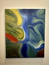 Original Abstract Art Oil Painting On Canvas 16x20