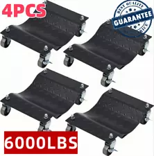 4pcs Car Dolly Wheel Heavy Duty Skate Auto Repair Dolly Slide 6000lbs Load 12*16