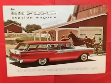 1959 FORD "STATION WAGONS" Car Dealer Sales Brochure