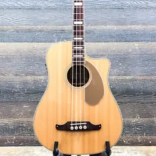 Fender Kingman Bass SCE Natural Dreadnought Cutaway Acoustic El. Bass w/Case