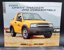 2002 Chevrolet Tracker ZR2 Convertible Sales Salesman Showroom Brochure 2pgs