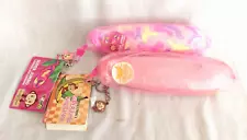 2 New Puni Maru King Jumbo Bananas Pink Camoouflage Squishy With Monkey Fobs