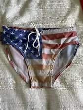 Speedo / Manus Men's American Flag Swim Brief Size M/L Used