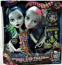 WALMART XCLUSIVE: MONSTER HIGH, PERI & PEARL, TWO-HEADED ANTI STYLING, DOLL, NEW