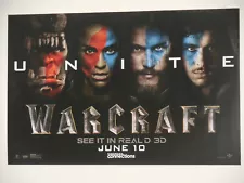 WARCRAFT "CINEMARK" 11x17 PROMO MOVIE POSTER