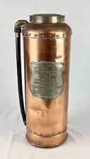 Vintage Simplex Fire Extinguisher Copper Soda Acid Type CP#8801(D1A1)