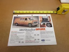 1978 Ford Econoline Van Explorer option package E100 E150 sales SHEET brochure