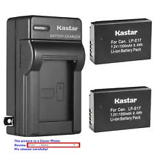 Kastar Battery AC Wall Charger for LP-E17 Battery & Canon Rebel SL3 SL2 Camera