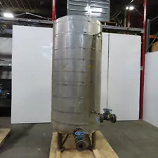 400 Gallon Insulated Stainless Steel Vertical Liquid Storage Tank