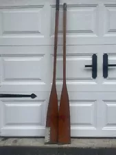 Rare antique Set Paddle Wood SCULL ROWING Oars Sculling