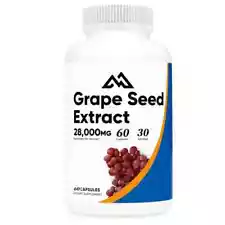 Grape seed extract 28000 milligrams, non genetically modified, gluten free