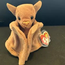 ty beanie babies extremely rare retired 1996 Batty The Bat PVC Brown Version