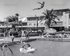 Flamingo Casino Pool 1950s Vintage Las Vegas Nevada 8x10 Photo