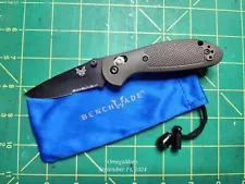 Benchmade Mini Griptilian 556SBK Olive Grivory Drop point serrated