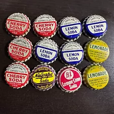 DR PEPPER Bottling HIBBING MINNESOTA 1940'S SODA BOTTLE CAP CORK LOT OF 12