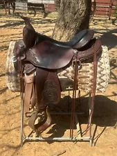 17" Circle Y High Horse Mesquite western trail saddle