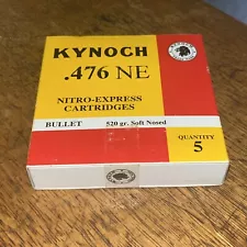 Empty Ammo Box kynoch .476 NE Nitro Express Sealed Empty Sample Box Original