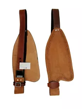 WESTERN ROPING SADDLE REPLACEMENT FENDERS PAIR TOOLED LEATHER HORSE TACK