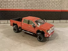 2022 GMC Sierra 2500 HD Lifted 4x4 Truck 1/64 Diecast Custom Duramax Greenlight