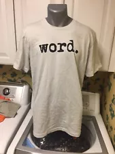 WORD Men’s T-SHIRT Light Gray Cotton Large