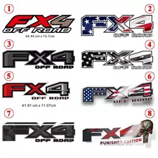 2pcs FX4 OFFROAD Car Vinyl Sticker Rear Truck Side Decals for Ford F-150 F-250 (For: 2013 Ford F-150 Platinum)