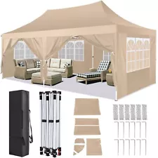 TOOLUCK 10x20 Pop Up Canopy Party Tents for Parties Waterproof Outdoor Event ...