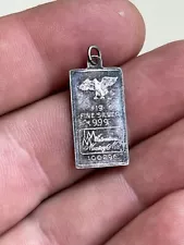 1 Gram .999 Fine Silver Bar International Monetary Mint Pendant Charm