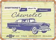 METAL SIGN - 1955 Chevy Bel Air 4 Door Sedan 2 Vintage Ad