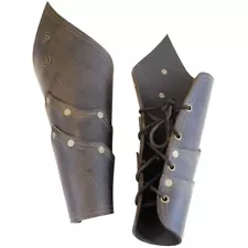 Leather Gauntlet Wristband Medieval Armor Bracers Leather Armband Viking Wrist