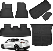 No Logo 3D Maxpider 6PCS For 2021-2024 Tesla Model Y All Weather Cargo Mat Set