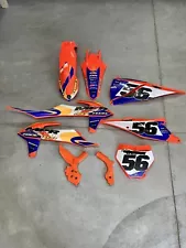 2019 - 2022 KTM 450 SXF Plastic Set Acerbis Orange Fluorescent 19-22 # 3835