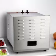 Stainless Steel Food Dehydrator with 10 Racks – 120V