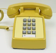 Yellow Western Electric 2500 TouchTone Desk Telephone - Full Restoration