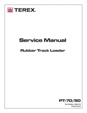 Terex PT-70, PT-80 Compact Track Loader Service Manual PDF/USB #2046-310