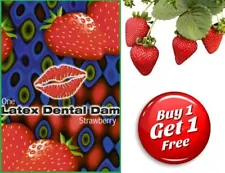 Trust Dental Dam STRAWBERRY Flavored Oral Sex Condom Sheet (2 for 1 SALE)