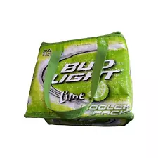 Bud Light Lime Insulated Soft Cooler Holds 24 - 12oz Cans 12 x 9 x 9.5