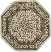 Cream Traditional Classic 6X6 Floral Design Oriental Octagon Rug Decor Carpet