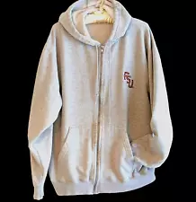 Vintage NIKE Mens XL FSU Florida State Hoodie Sweatshirt Gray FREE SHIP