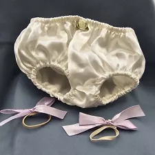 Build A Bear White Satin Underwear Undies Panties Bloomers and 2 Bows