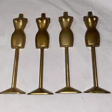 Lot of 4 Vintage 1970 Gold Mannequins Dress Forms for Topper Dawn Doll