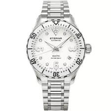 ETERNA 1280.41.66.1733 Women's Lady KonTiki Diver White Automatic Watch