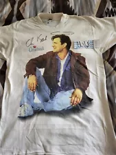 Chris Isaak 1996 Tour Concert T Shirt and Ticket Stub Autographed