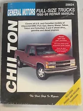 New Chilton Repair Manual 28624 for 1988-98 Full Size GM Pickups