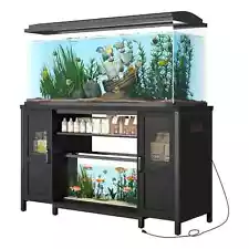 Blotout 55" Heavy Duty Metal Aquarium Stand with Power Outlets, 55-75 Gallon Fis