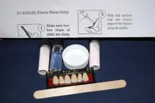 False Teeth Repair! Denture Repair Kit w/ 6 Front Denture Teeth Included!