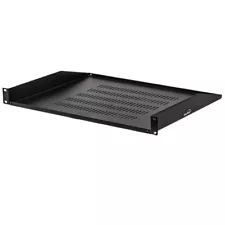 Cantilever Server Shelf Vented Shelves Rack Mount 19" 1U Black 14" (350mm) deep