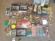 JOB LOT PIKE FISHING GEAR LOADS LURES HOOKS TRACES SPINNERS PLUGS E.T.C USED&NEW