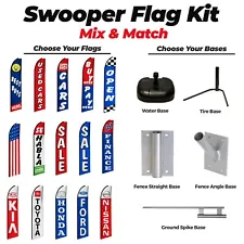 Automotive Dealership Swooper Flag Kits Tall Flags for Car Lots Advertising Sign